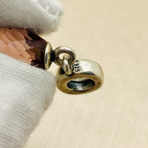 EUC Pandora 791602CPE Sterling Silver Purple Fascinating Beauty Dangle Charm - Picture 7 of 9